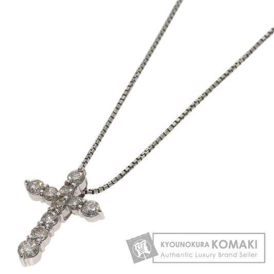 1ct Cross diamond Necklace Platinum PT850 PT900 7.1g　Ladies