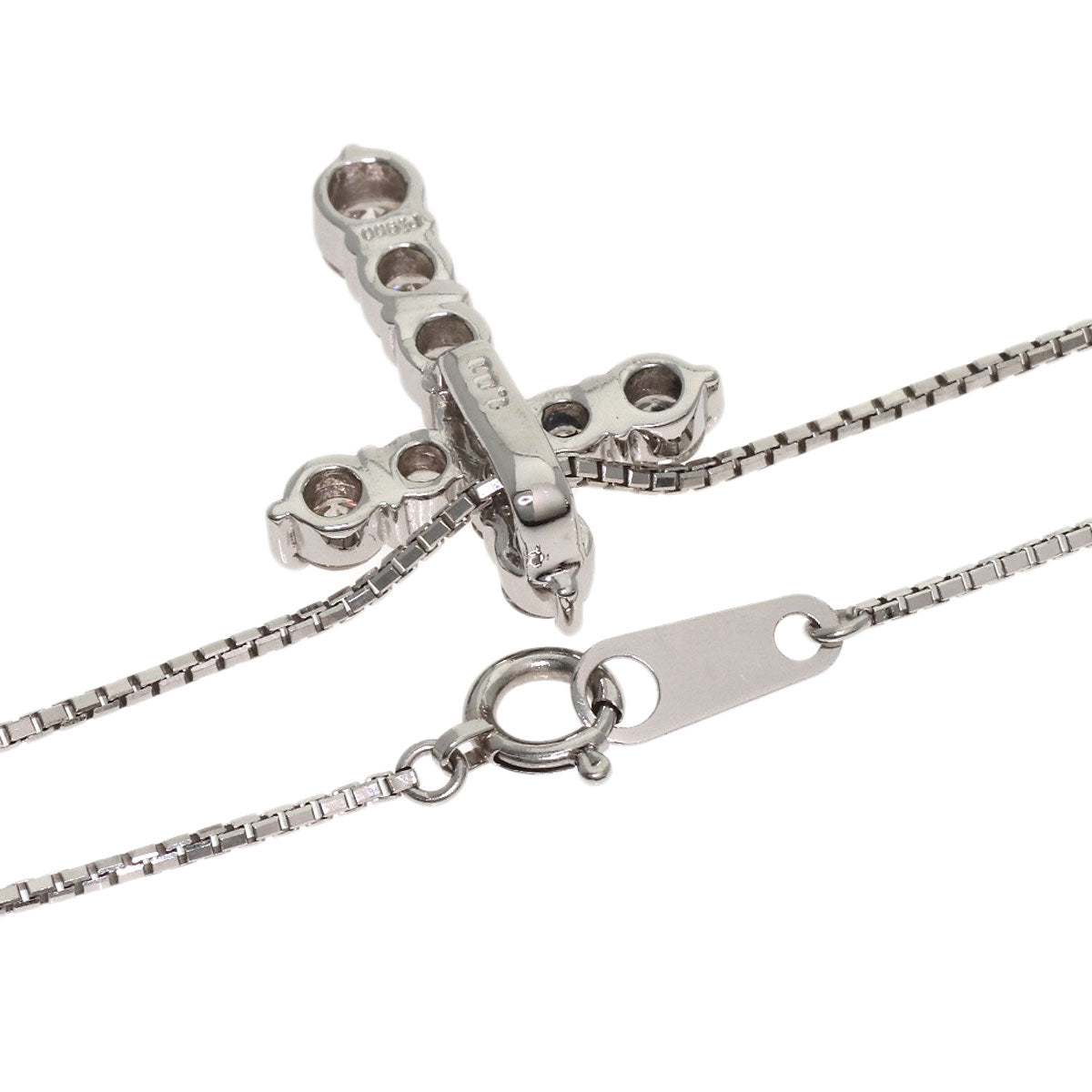1ct Cross diamond Necklace Platinum PT850 PT900 7.1g　Ladies