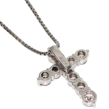 1ct Cross diamond Necklace Platinum PT850 PT900 7.1g　Ladies