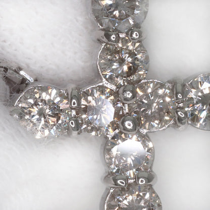 1ct Cross diamond Necklace Platinum PT850 PT900 7.1g　Ladies