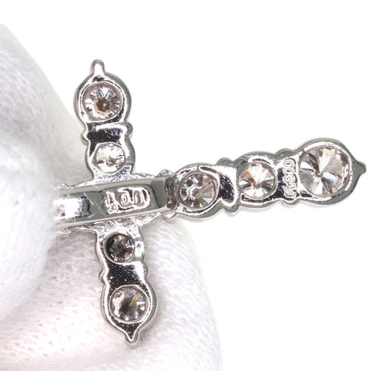 1ct Cross diamond Necklace Platinum PT850 PT900 7.1g　Ladies
