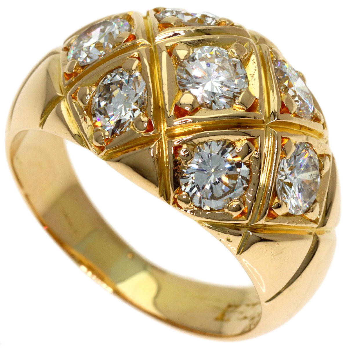 Diamond Ring K18 Yellow Gold 12.3g　Ladies