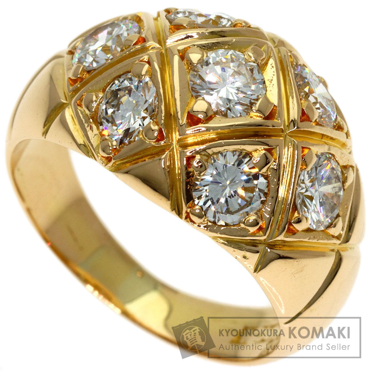 Diamond Ring K18 Yellow Gold 12.3g　Ladies