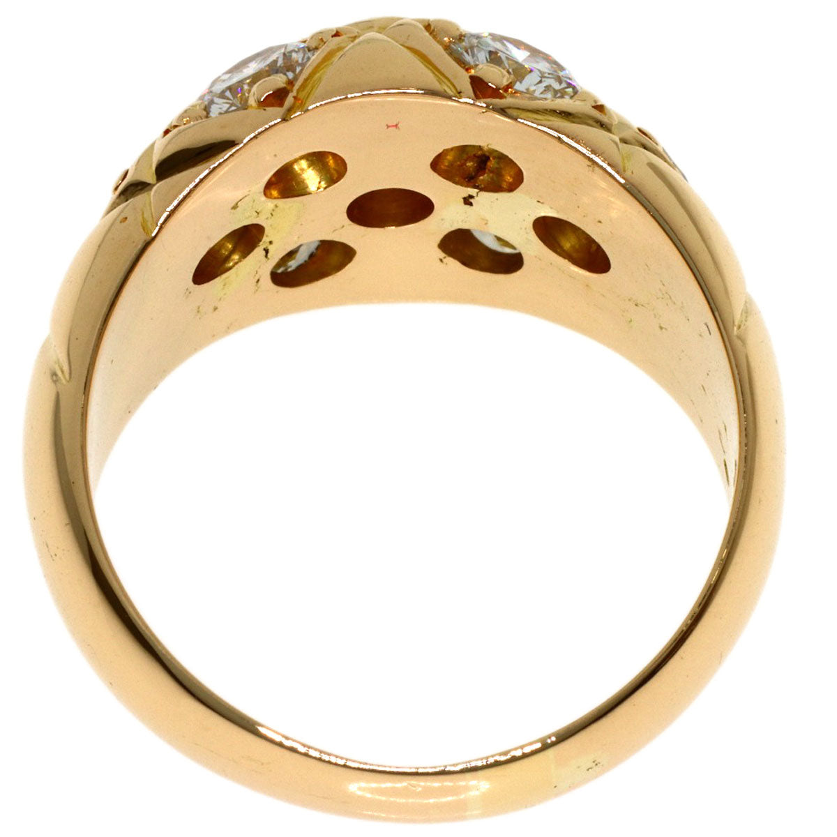 Diamond Ring K18 Yellow Gold 12.3g　Ladies