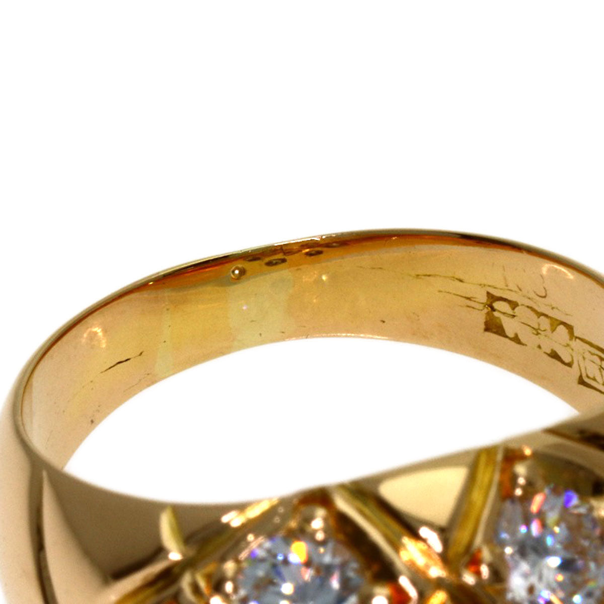Diamond Ring K18 Yellow Gold 12.3g　Ladies