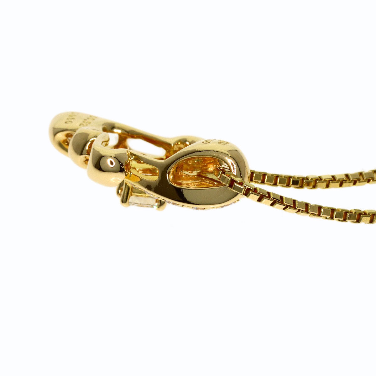 POLA Diamond Necklace K18 Yellow Gold Ladies [Used]