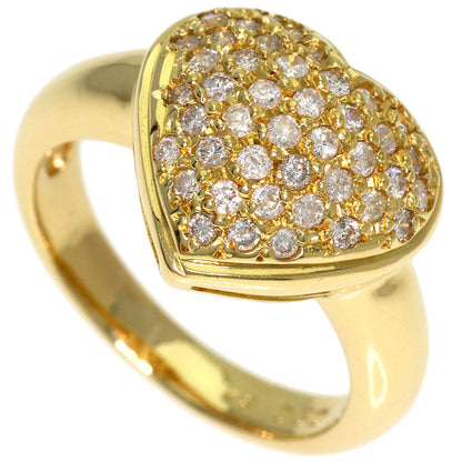 0.5ct Diamond heart motif Ring K18 Yellow Gold 5.6g　Ladies