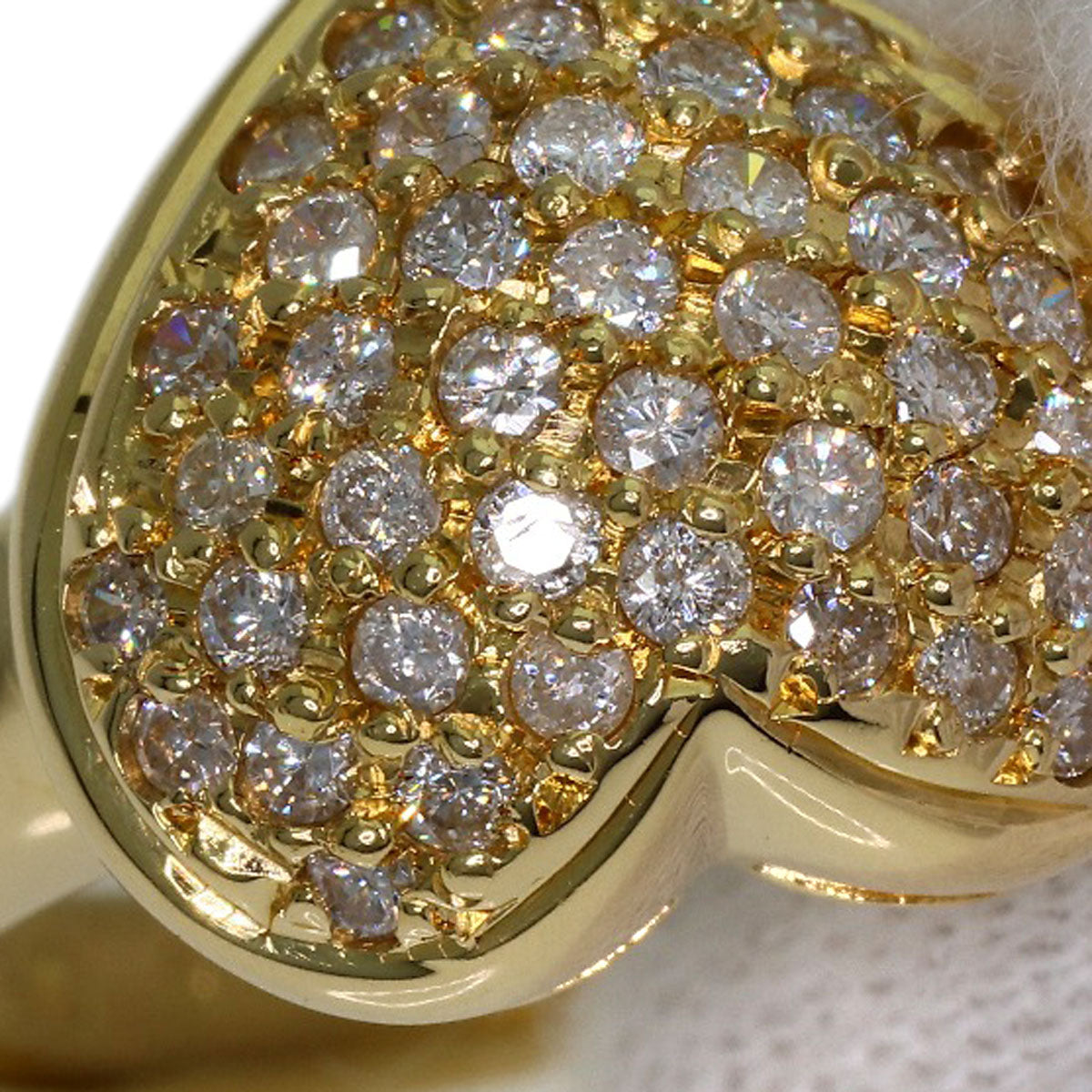0.5ct Diamond heart motif Ring K18 Yellow Gold 5.6g　Ladies
