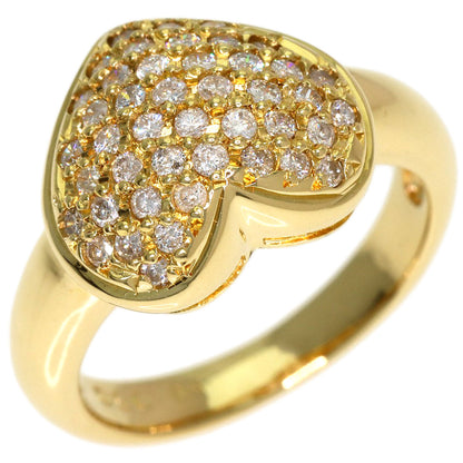 0.5ct Diamond heart motif Ring K18 Yellow Gold 5.6g　Ladies