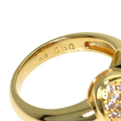 0.5ct Diamond heart motif Ring K18 Yellow Gold 5.6g　Ladies