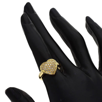 0.5ct Diamond heart motif Ring K18 Yellow Gold 5.6g　Ladies
