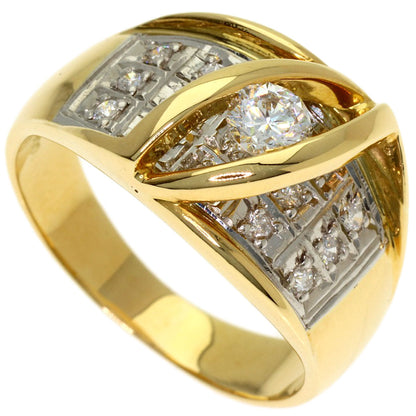 0.25ct Diamond Ring K18 Yellow Gold PT900 6.9g　Ladies
