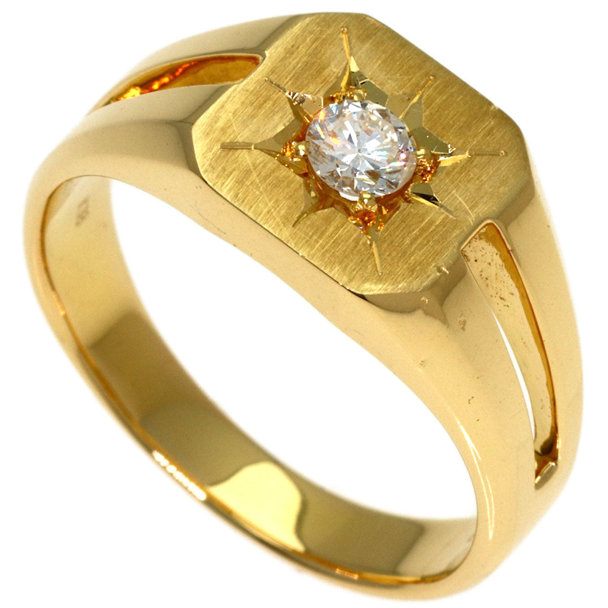 0.221ct Diamond Ring K18 Yellow Gold 9.3g　Ladies