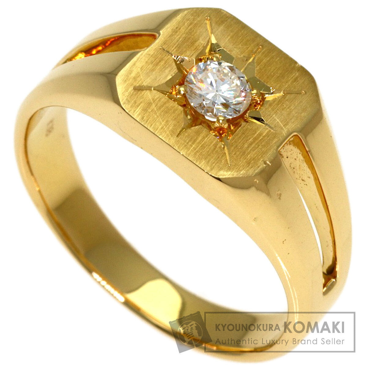 0.221ct Diamond Ring K18 Yellow Gold 9.3g　Ladies