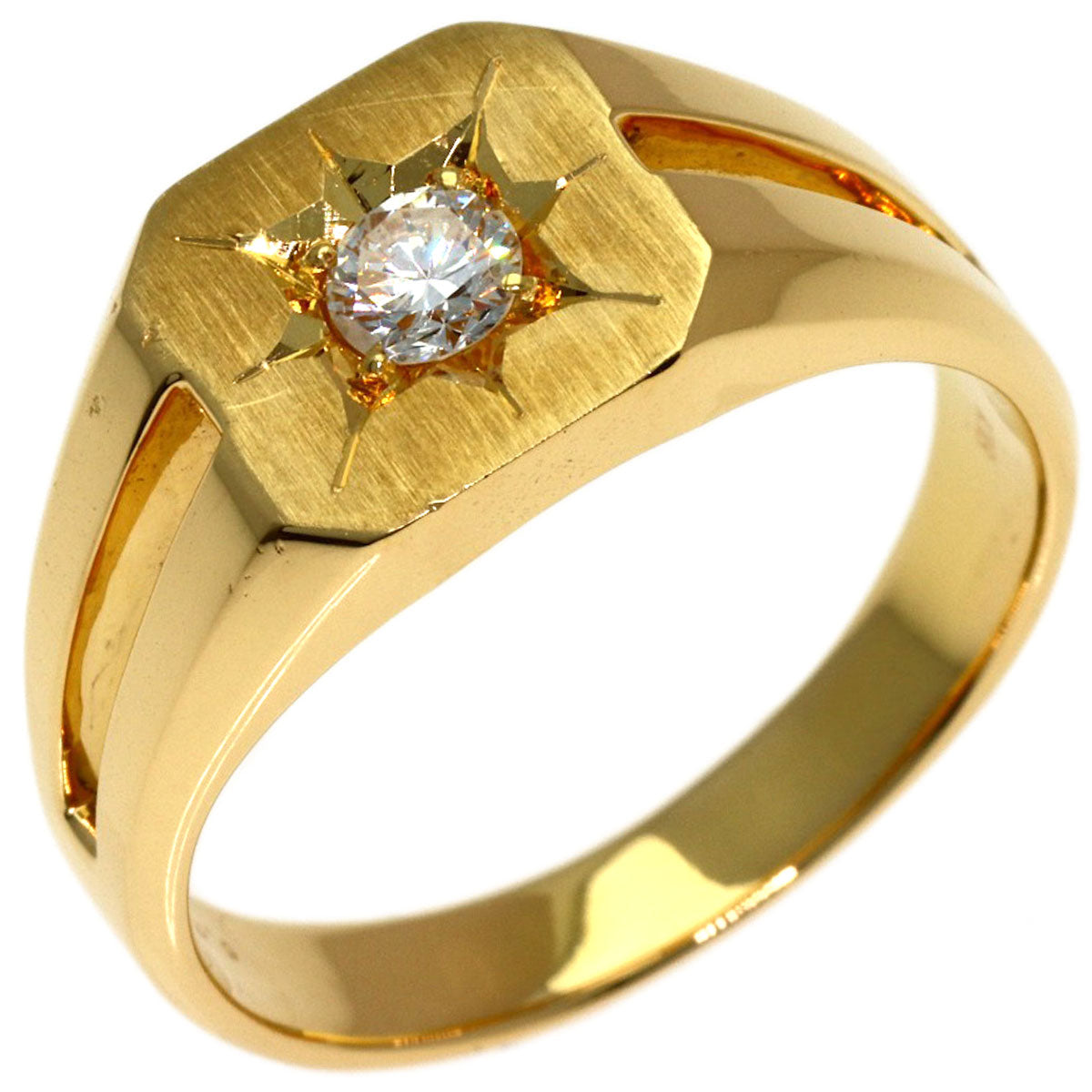 0.221ct Diamond Ring K18 Yellow Gold 9.3g　Ladies