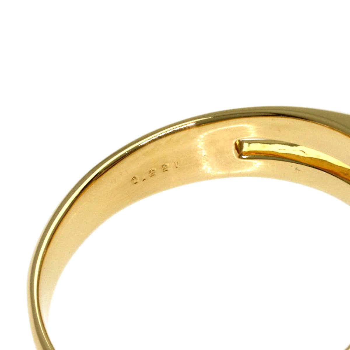 0.221ct Diamond Ring K18 Yellow Gold 9.3g　Ladies