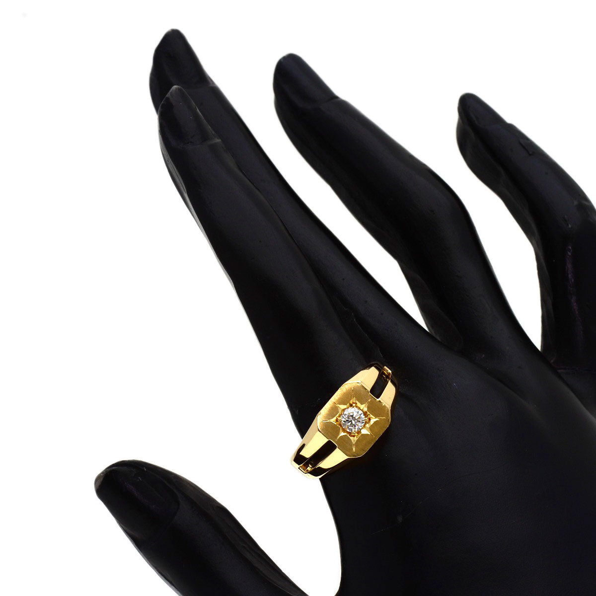 0.221ct Diamond Ring K18 Yellow Gold 9.3g　Ladies