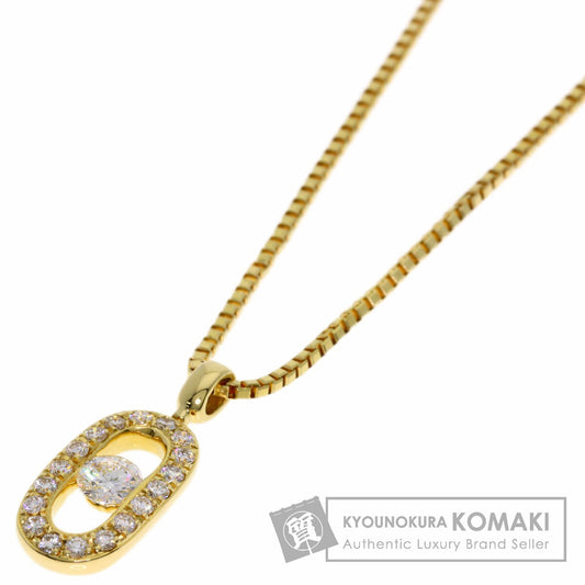 star sand Diamond Necklace K18 Yellow Gold Ladies [Used]
