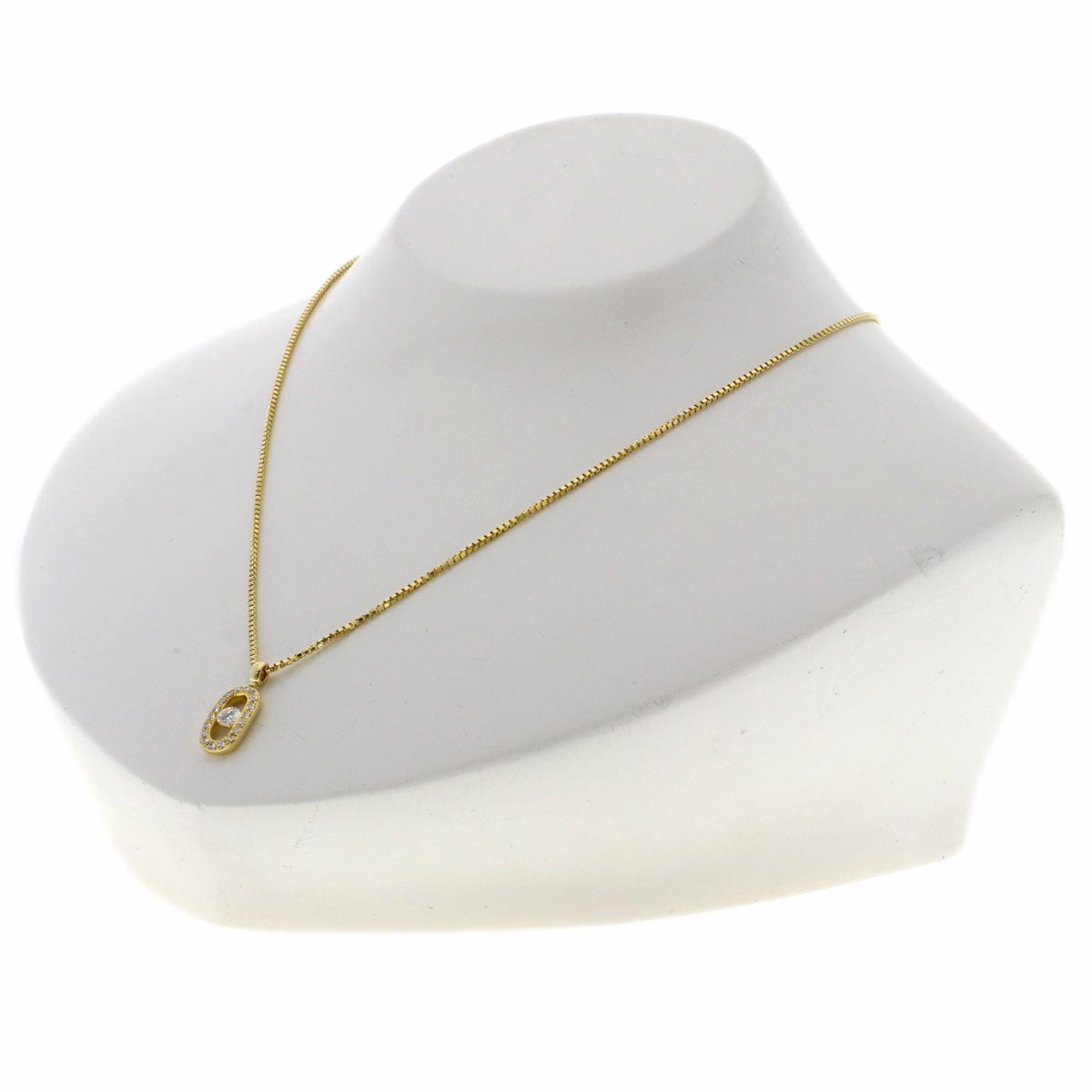 star sand Diamond Necklace K18 Yellow Gold Ladies [Used]