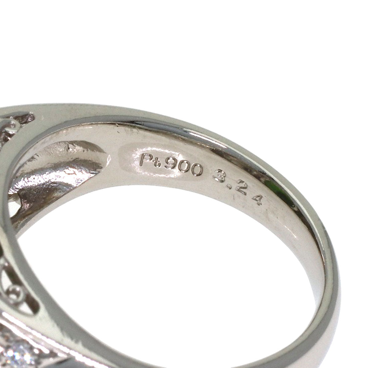 3.24ct Shunichi Tamura Green Tourmaline Diamond Ring Platinum PT900 10.7g　Ladies