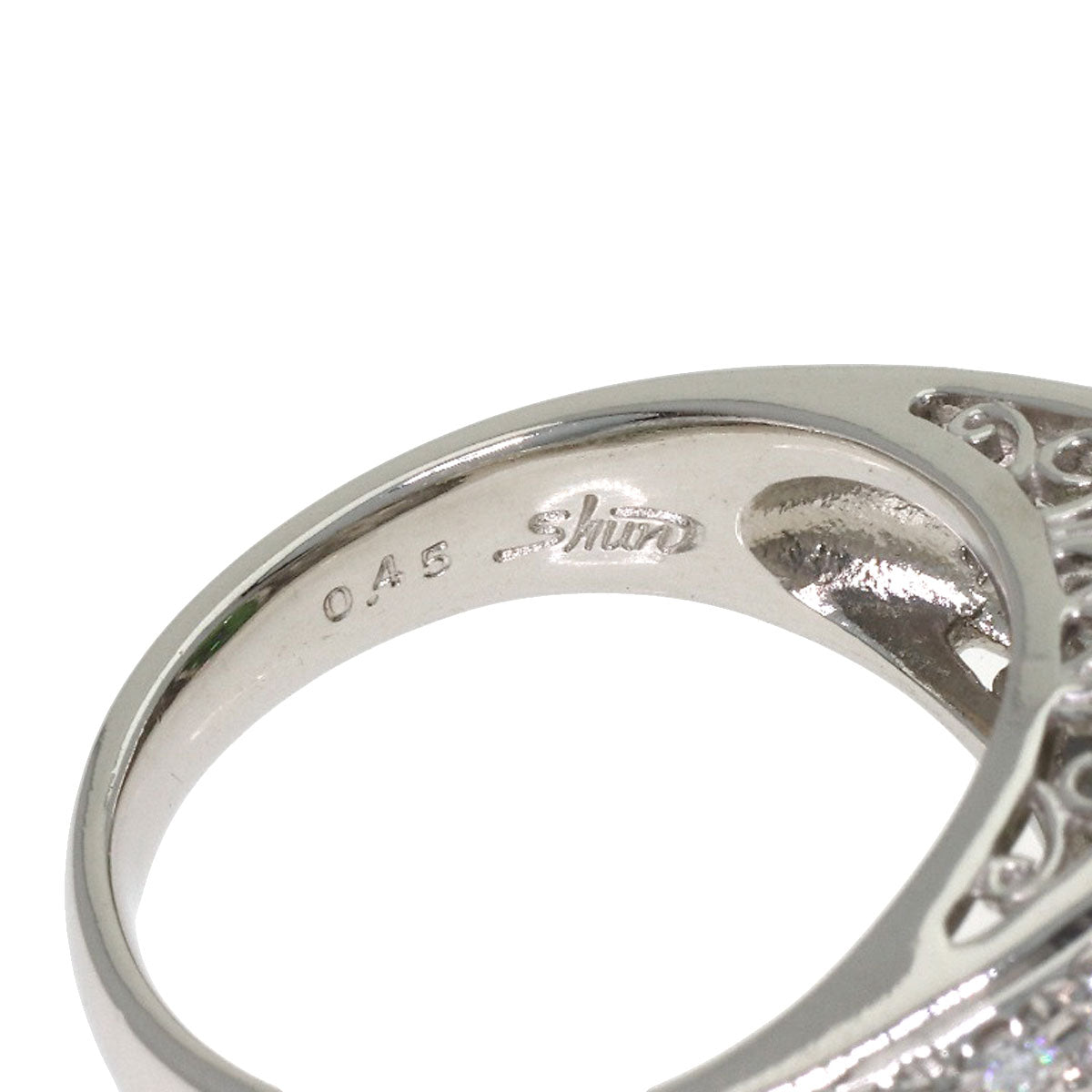 3.24ct Shunichi Tamura Green Tourmaline Diamond Ring Platinum PT900 10.7g　Ladies