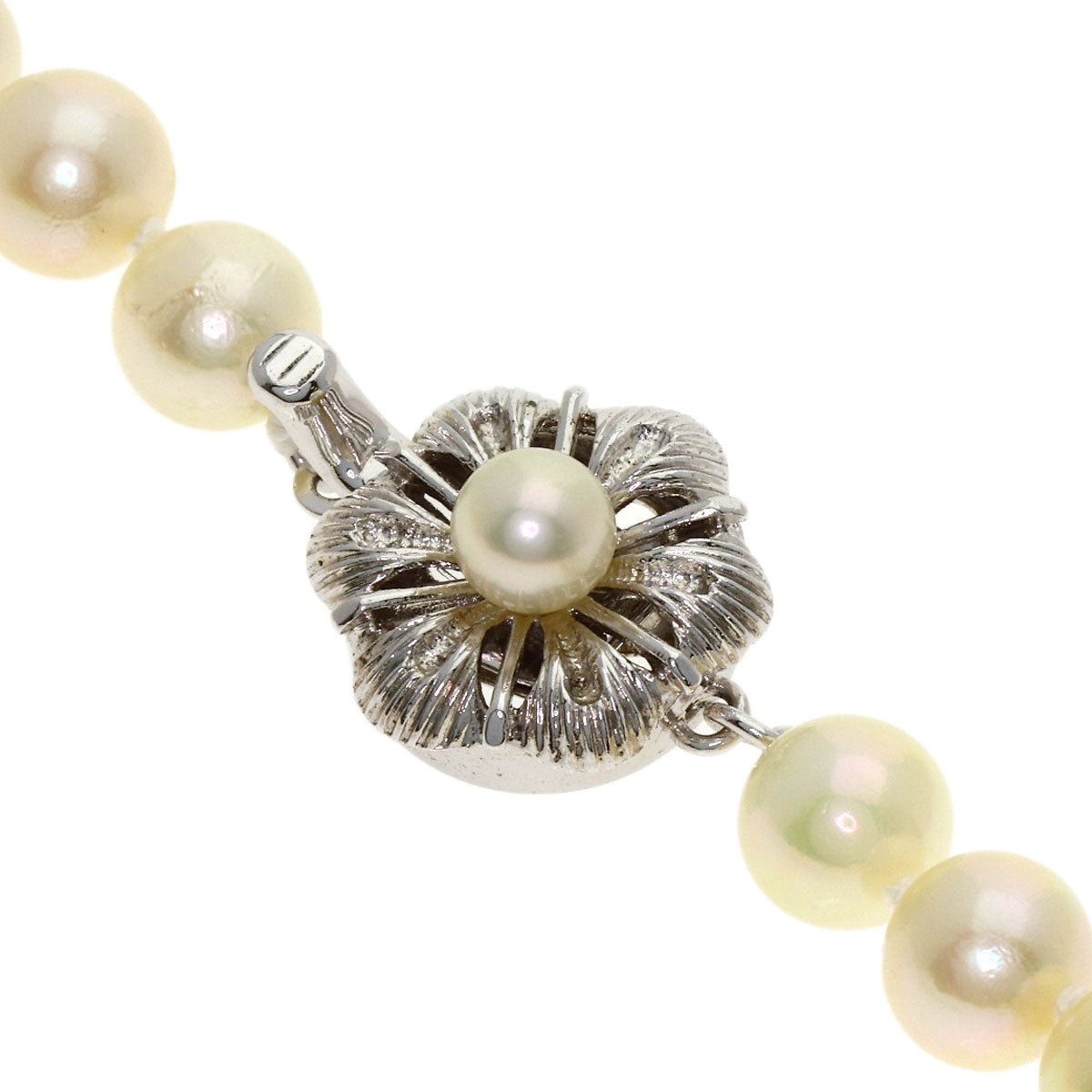 Akoya pearl Pearl Necklace Silver 32g　Ladies