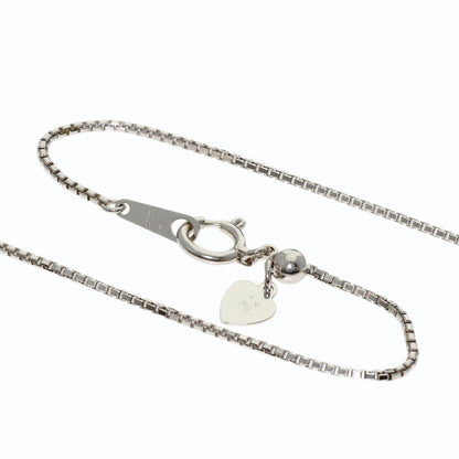 6.96ct Blue Topaz Diamond Necklace K14 White Gold 7.2g　Ladies