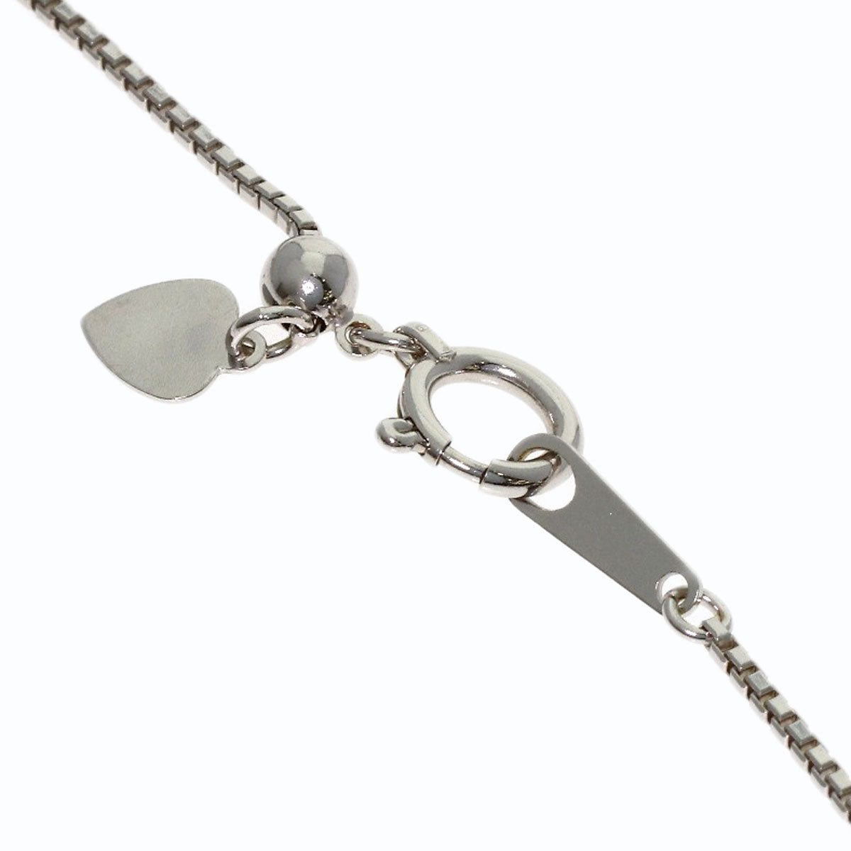 6.96ct Blue Topaz Diamond Necklace K14 White Gold 7.2g　Ladies
