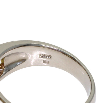0.522ct Yellow Diamond Diamond Ring Platinum PT900 18K Yellow Gold 8.2g　Ladies