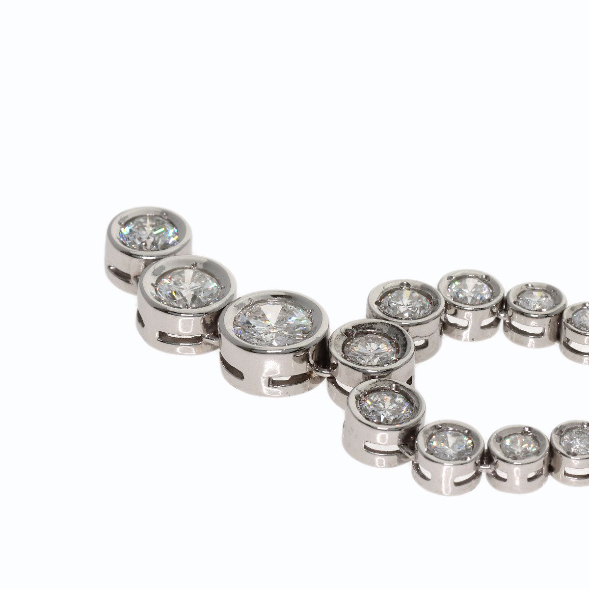 2ct Diamond Necklace Platinum PT900 PT850 13.84g　Ladies