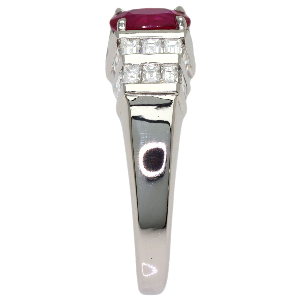 1.3ct Ruby Diamond Ring Platinum PT900 11.01g　Ladies