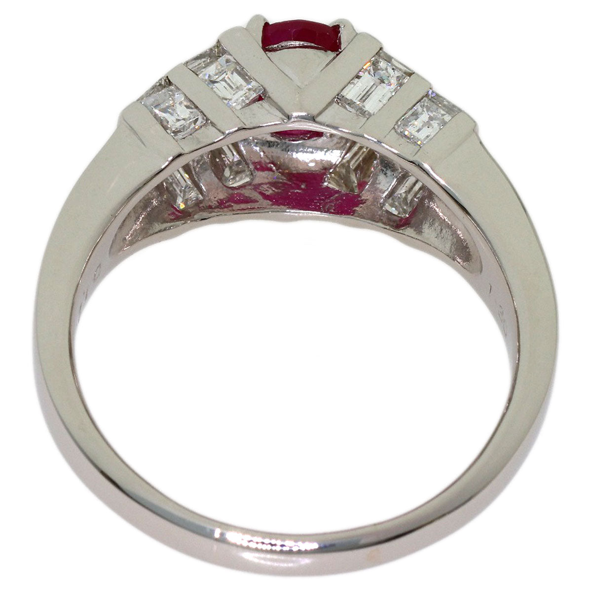 1.3ct Ruby Diamond Ring Platinum PT900 11.01g　Ladies