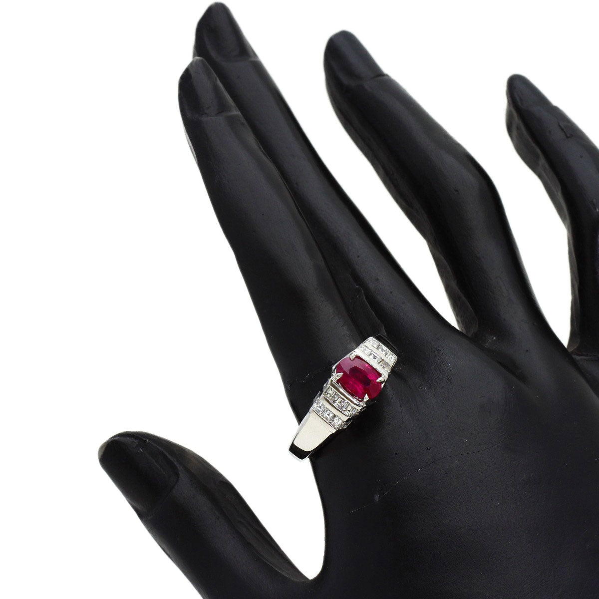 1.3ct Ruby Diamond Ring Platinum PT900 11.01g　Ladies