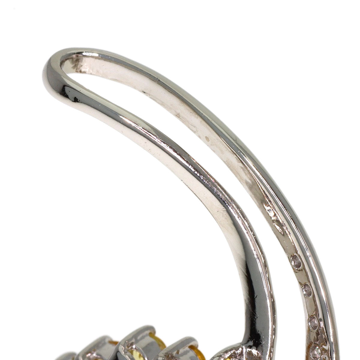 3.29ct Imperial Topaz Sapphire Diamond Pendant top Platinum PT900 10.2g　Ladies