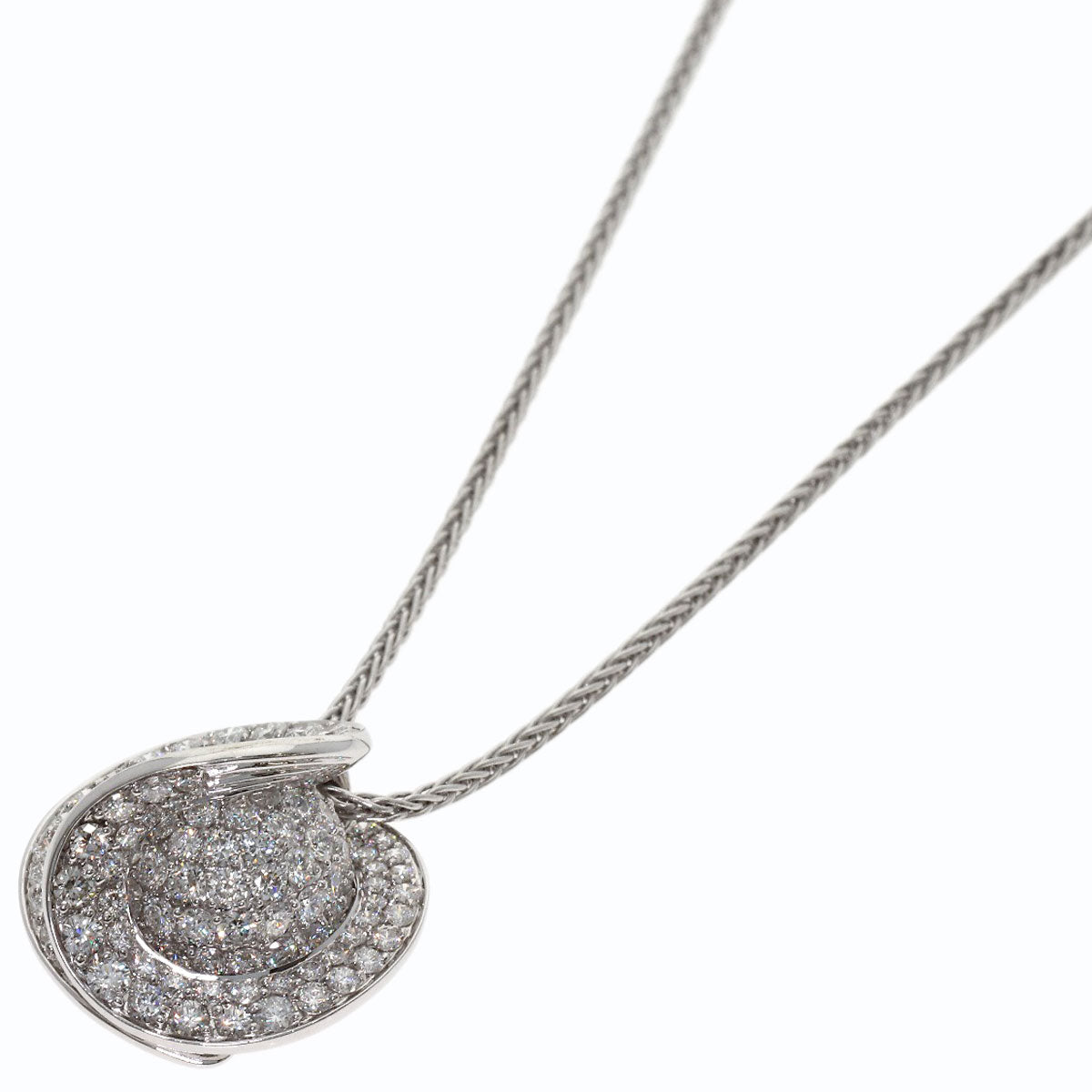 2.81ct Diamond Necklace K18 White Gold 14.6g　Ladies