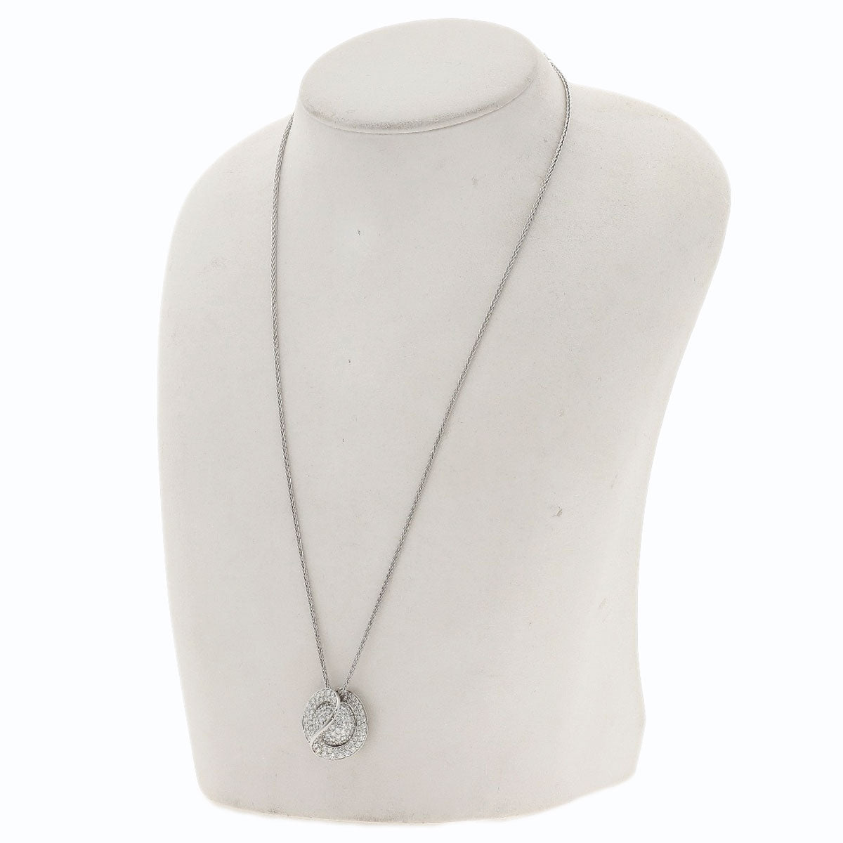 2.81ct Diamond Necklace K18 White Gold 14.6g　Ladies