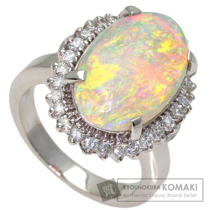 4.11ct Opal Diamond Ring Platinum PT900 12.2g　Ladies