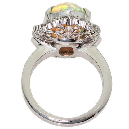 4.11ct Opal Diamond Ring Platinum PT900 12.2g　Ladies