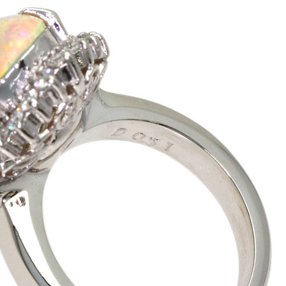 4.11ct Opal Diamond Ring Platinum PT900 12.2g　Ladies