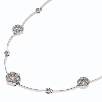 2ct Diamond Necklace K18 White Gold 15g　Ladies