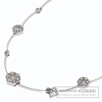 2ct Diamond Necklace K18 White Gold 15g　Ladies