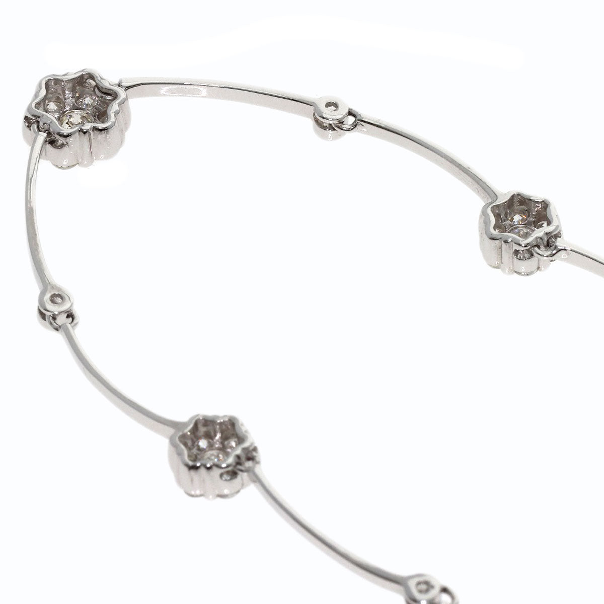 2ct Diamond Necklace K18 White Gold 15g　Ladies