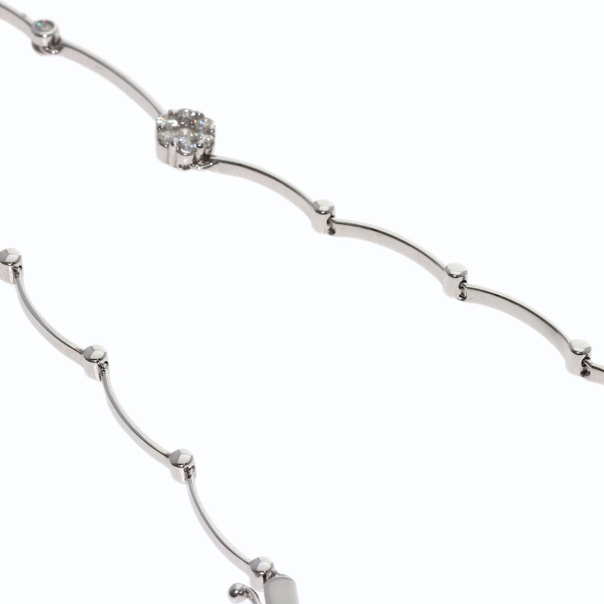 2ct Diamond Necklace K18 White Gold 15g　Ladies