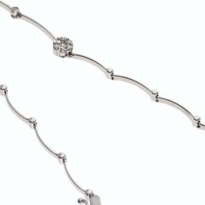 2ct Diamond Necklace K18 White Gold 15g　Ladies
