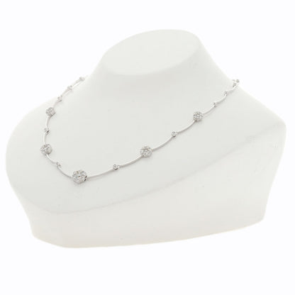 2ct Diamond Necklace K18 White Gold 15g　Ladies