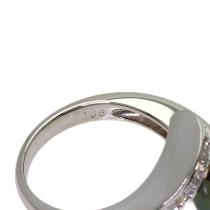 Black Butterfly Pearl Pearl Diamond Ring Platinum PT900 9.5g　Ladies