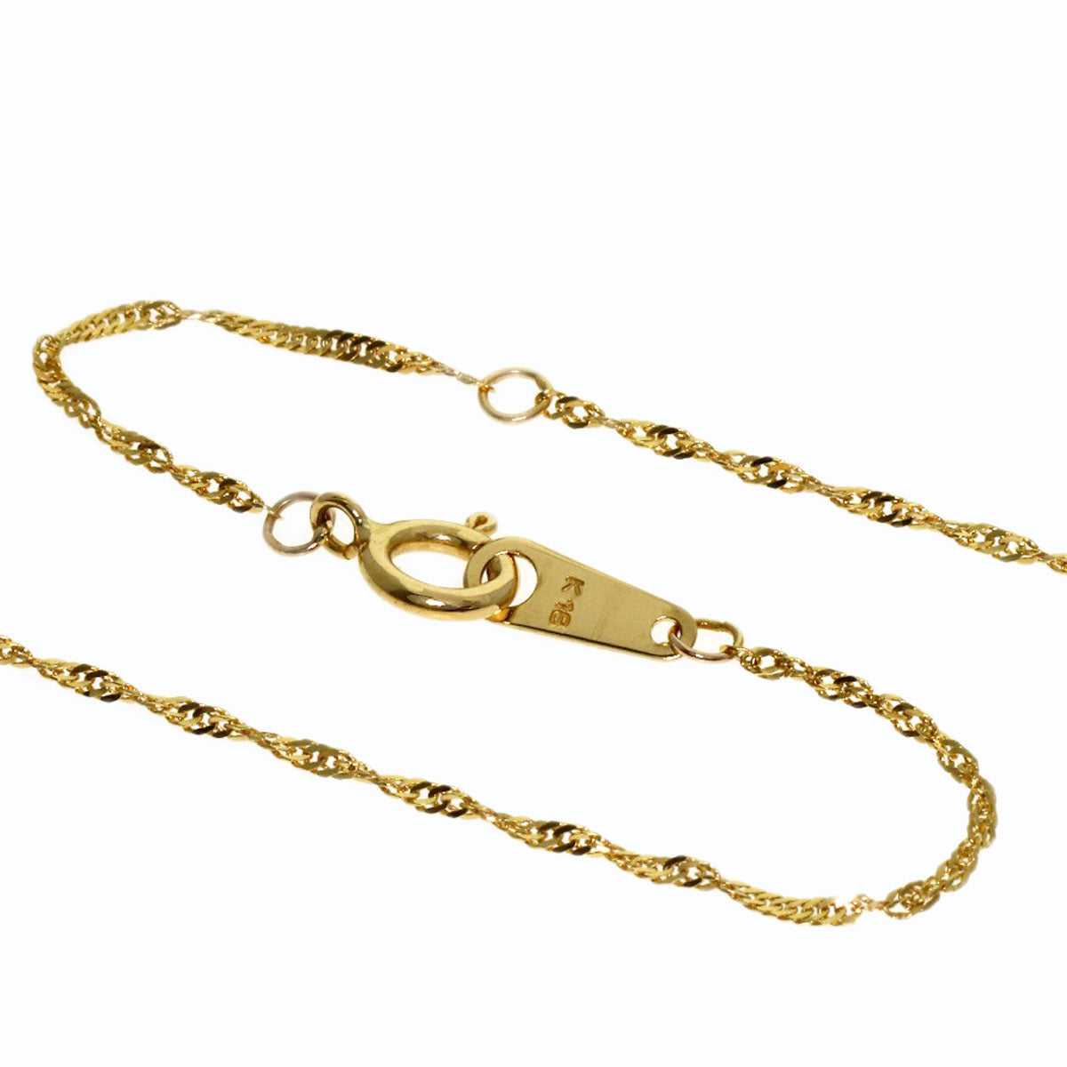 Ruby Diamond Heart Necklace K18 Yellow Gold 3.1g　Ladies