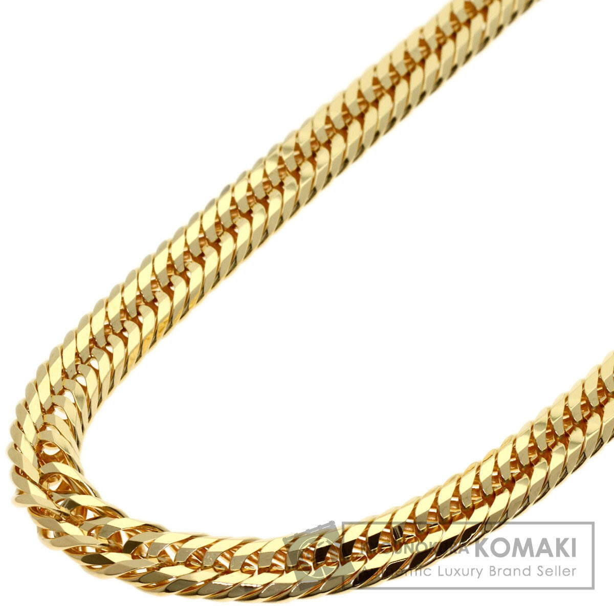 Curb Chain Kihei 12-sided Triple Necklace K18 Yellow Gold 50.4g　mens