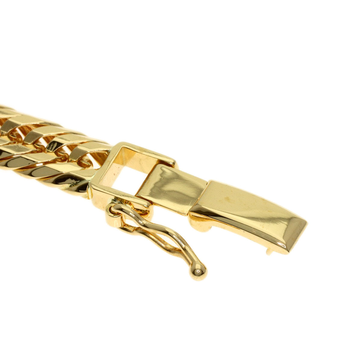 Curb Chain Kihei 12-sided Triple Necklace K18 Yellow Gold 50.4g　mens
