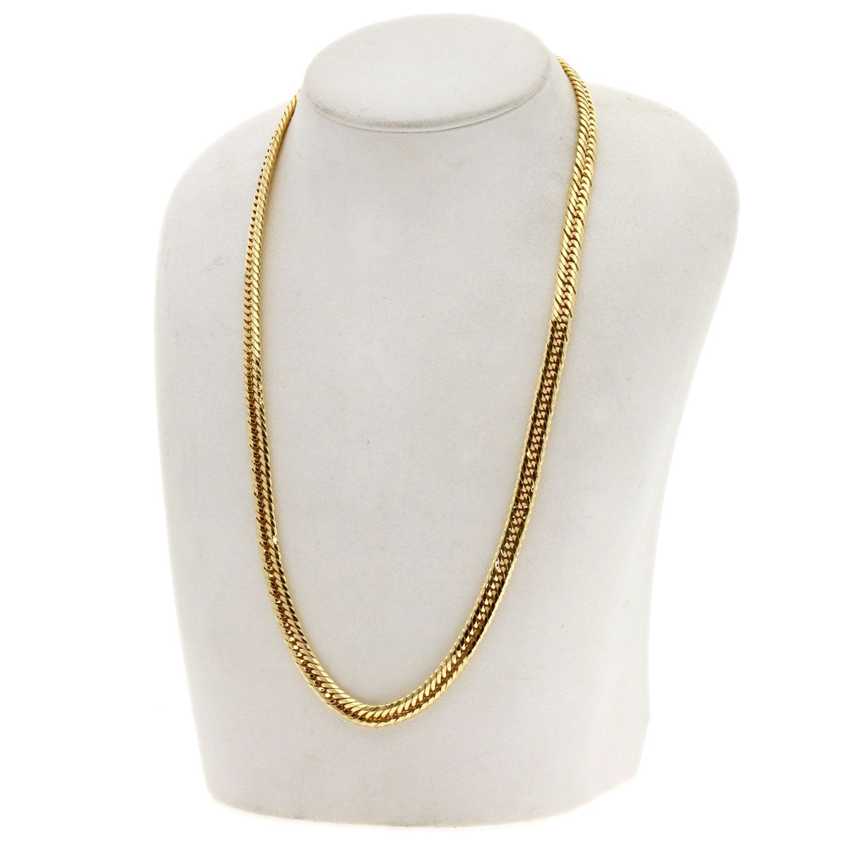 Curb Chain Kihei 12-sided Triple Necklace K18 Yellow Gold 50.4g　mens
